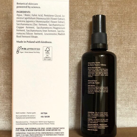 Oio Lab - Fulvic Ionic Mineral Face and Scalp Toner - NWT - Picture 2 of 2